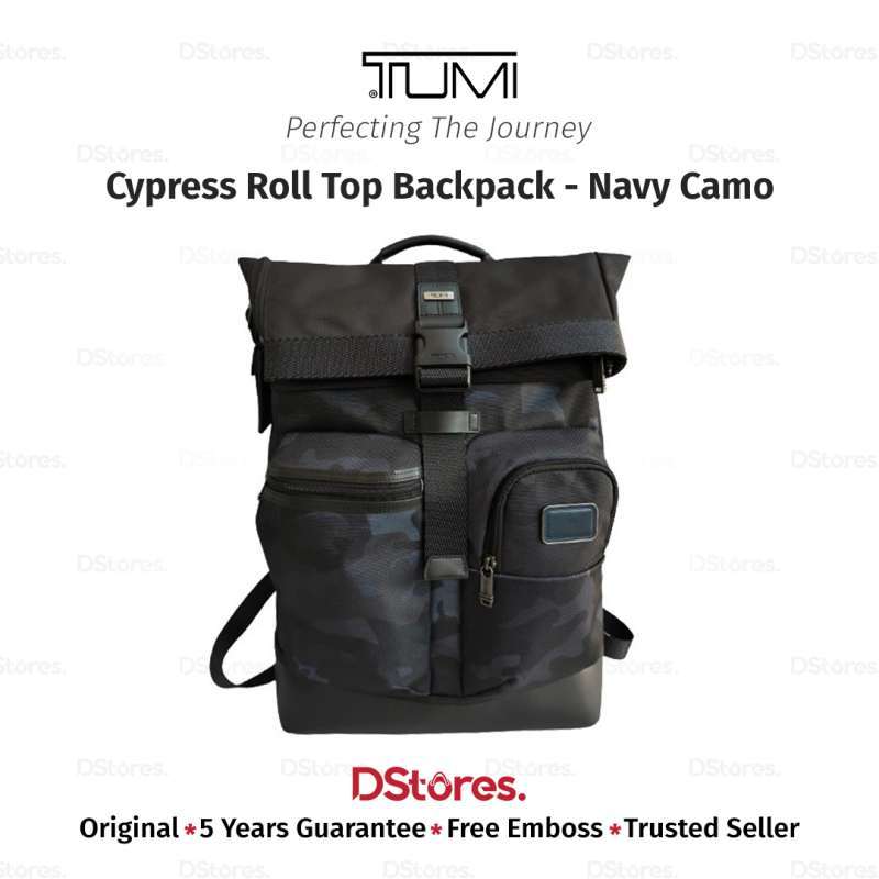 Jual TUMI Cypress Roll Top Backpack Navy Camo di Seller Dstores