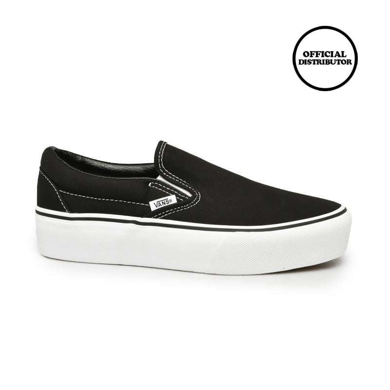 Jual Vans UA Classic Slip On Platform Sepatu Sneakers Black