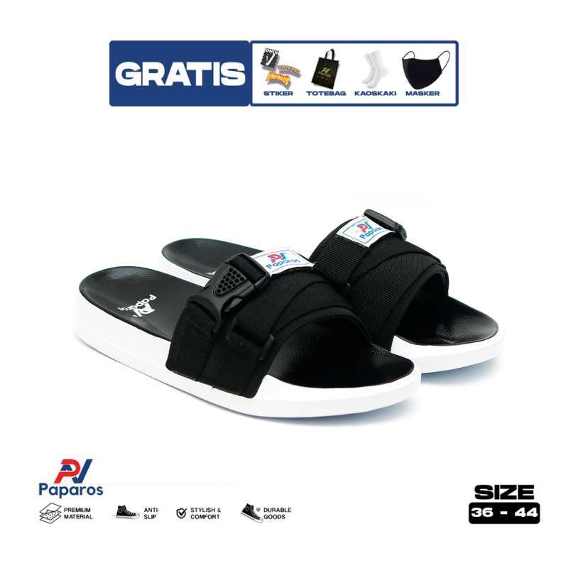 Jual Paparos Footwear Sandal Hike Series Black Sandal Selop