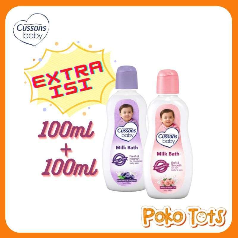 Cussons Baby Milk Bath 100ml Extra Isi 100ml Sabun Mandi Bayi