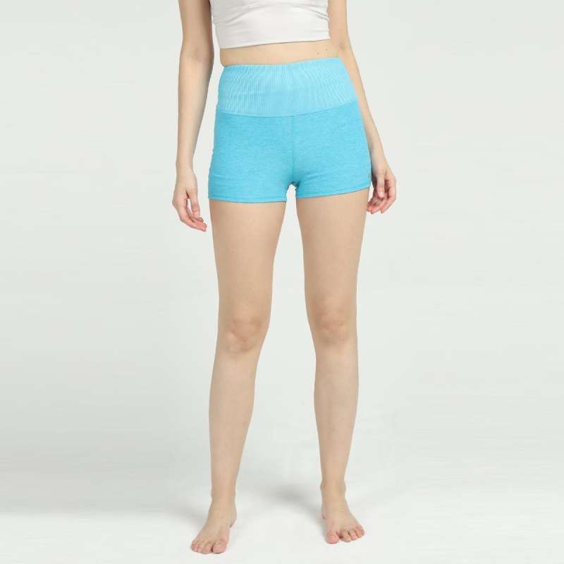 Alo Yoga Alosoft Aura High-waist Shorts In Bright Aqua
