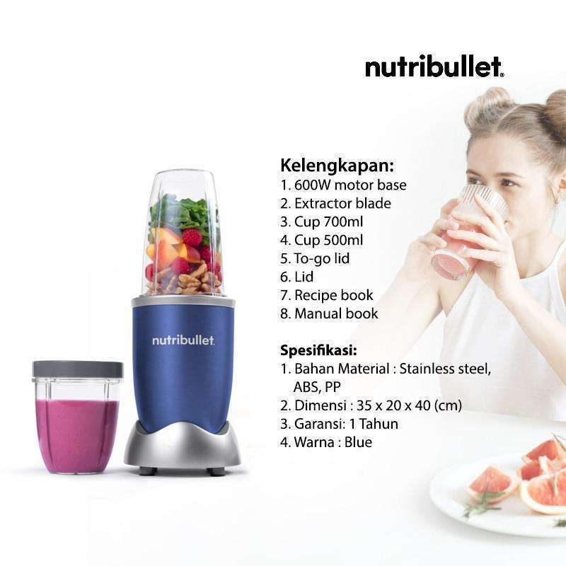 Nutribullet 600W Blue Blender Smoothies Maker