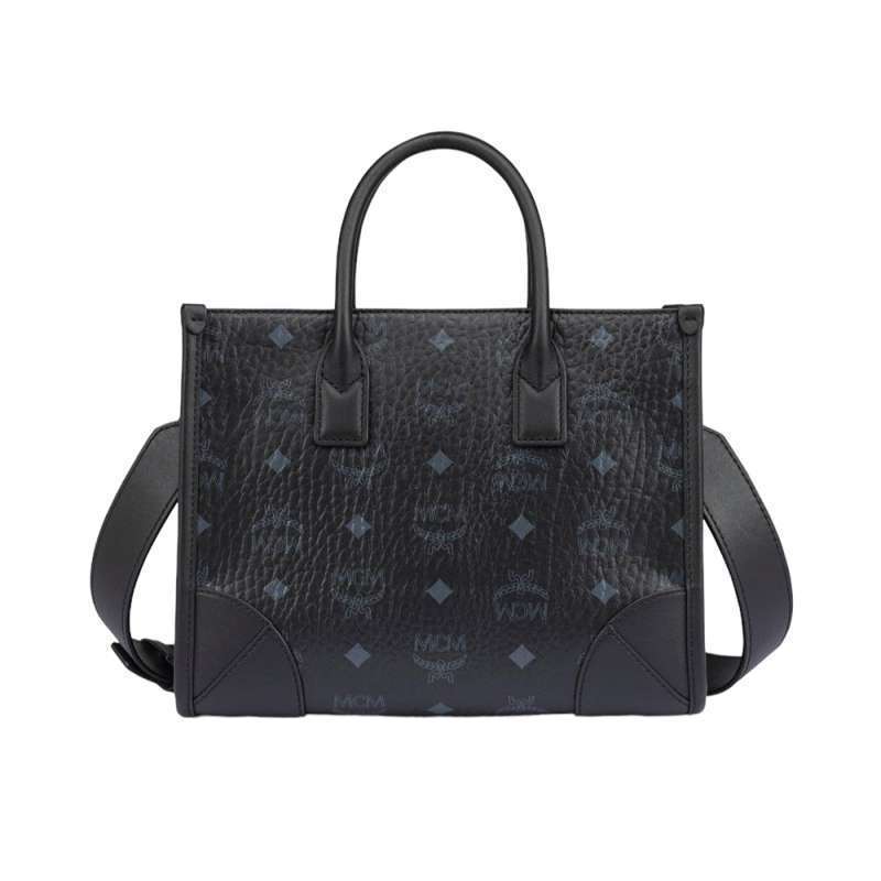 Promo Mcm München Small Tote In Visetos Black Diskon 31% Di Seller