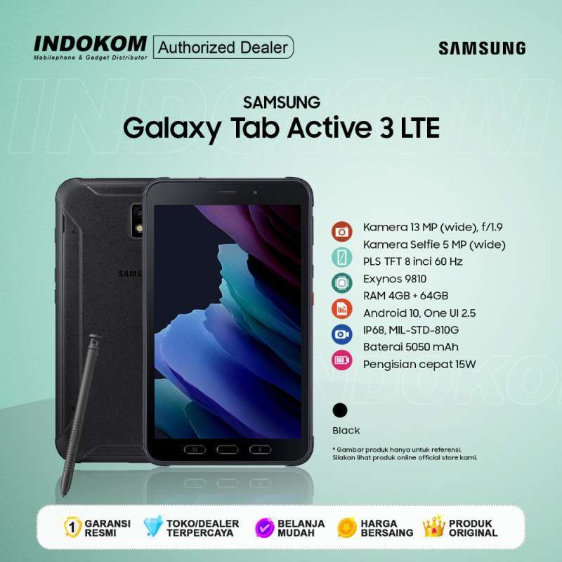 Jual Samsung Galaxy Tab Active 3 4GB 64GB LTE Garansi Resmi di