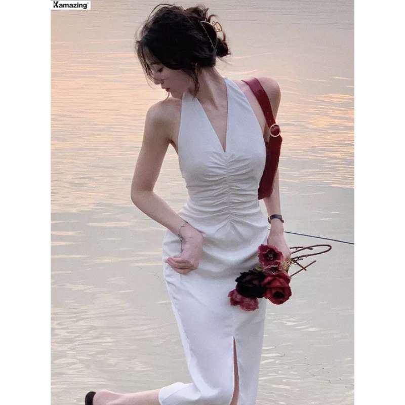 knee length dresses for ladies Sleeveless Fitted Midi Dress  COLORBOX