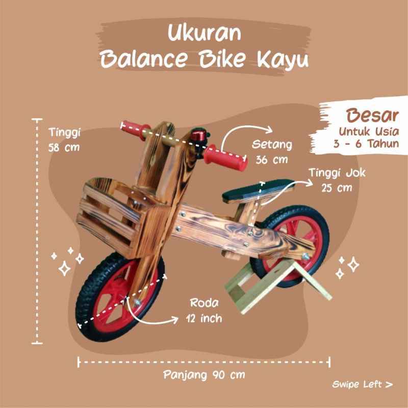 Balance deals bike kayu