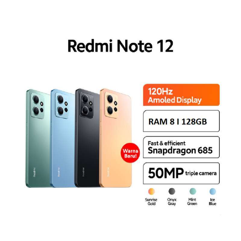 Promo Xiaomi Redmi 12 8/128 • 8/256 Garansi Resmi 1 Tahun Diskon 5