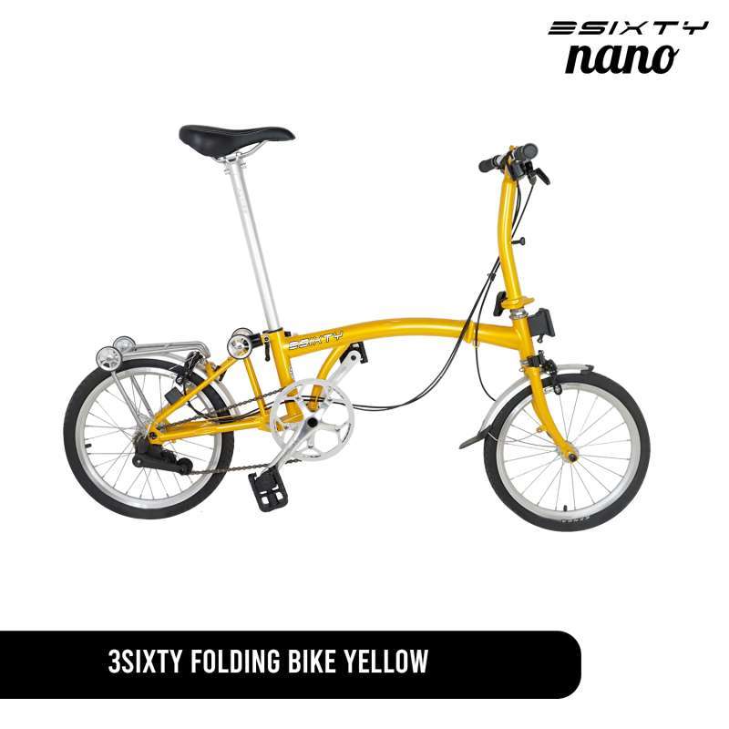 Jual 3SIXTY FOLDING BIKE YELLOW di Seller Delta Cycles Official