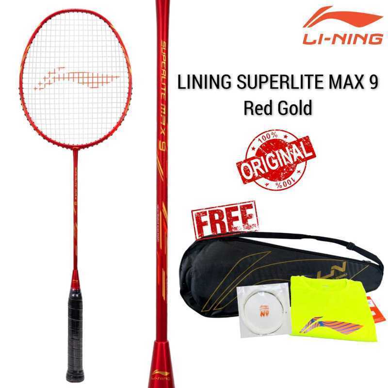 Jual Raket Badminton Lining Superlite Max Red Gold Bulutangkis