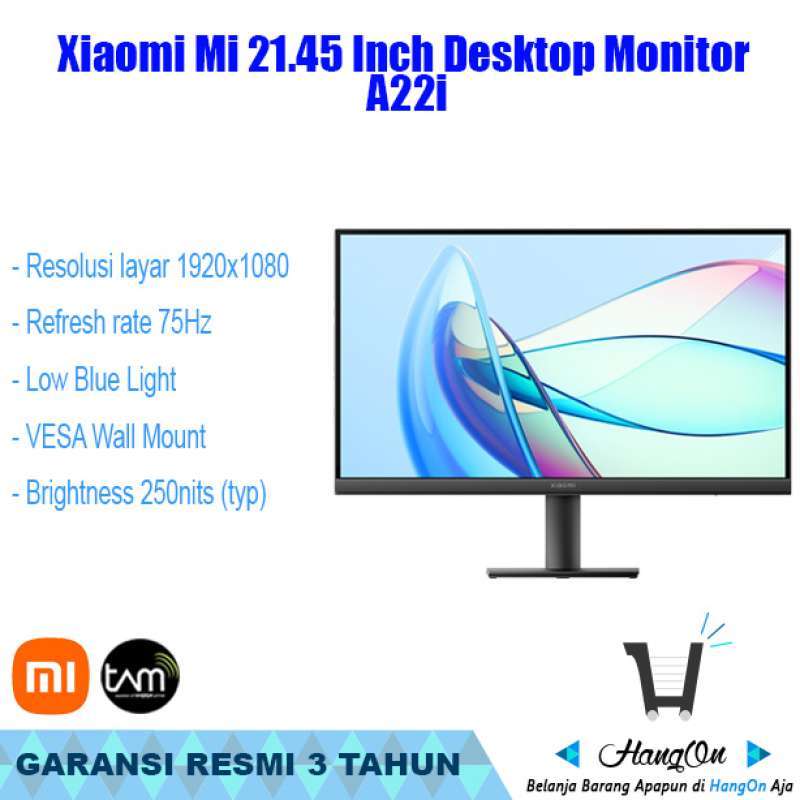 Monitor Xiaomi Mi 21.5 A22I Full HD 75Hz HDMI / VGA - Black