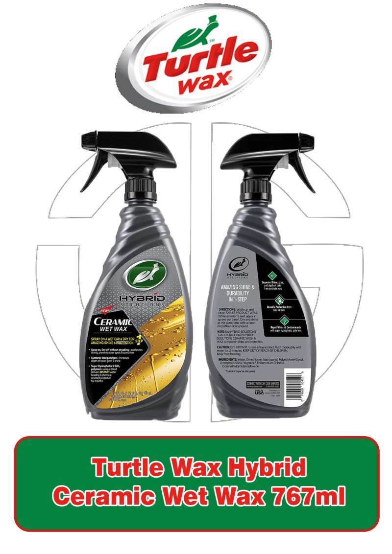 Ceramic wet wax hybrid turtle wax ceramic spray TURTLE WAX HYBRID SOLUTIONS CERAMIC WET WAX SPRAY P1,249 only Just wash your car, spray on the Wet Wax and dry Super-hydrophobic SiO2 polymers deliver instant water-repelling