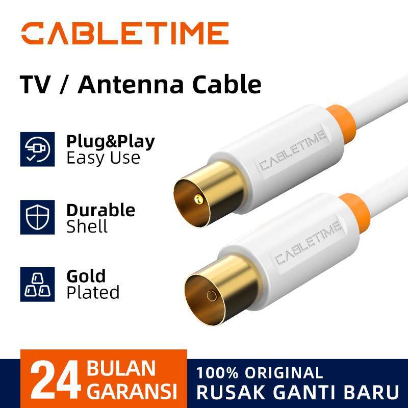 Jual Kabel Antena TV Digital Analog Coaxial Cable Antena For HDTV - CF33  Non Siku 1M di Seller CABLETIME Official Store - Wijaya Kusuma, Kota  Jakarta Barat