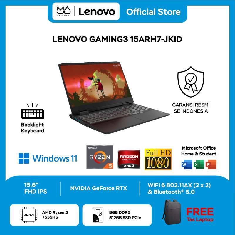Lenovo IdeaPad Gaming 3 15ARH7 15.6'' (256GB SSD AMD Ryzen 5 6600H
