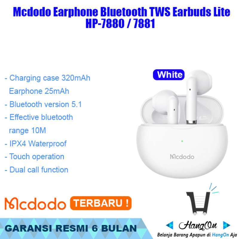 Mcdodo HP-788 TWS Earbuds Lite Earphone Bluetooth Buds Wireless IP54  Waterproof