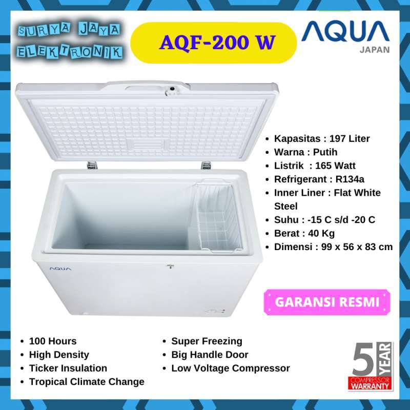 Chest freezer aqua 200 liter deals