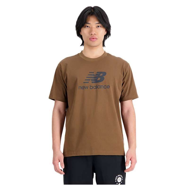New Balance Men Essentials Stacked Logo Cotton Jersey Short Sleeve T-shirt  Kaos Pria [NEWMT31541HD]