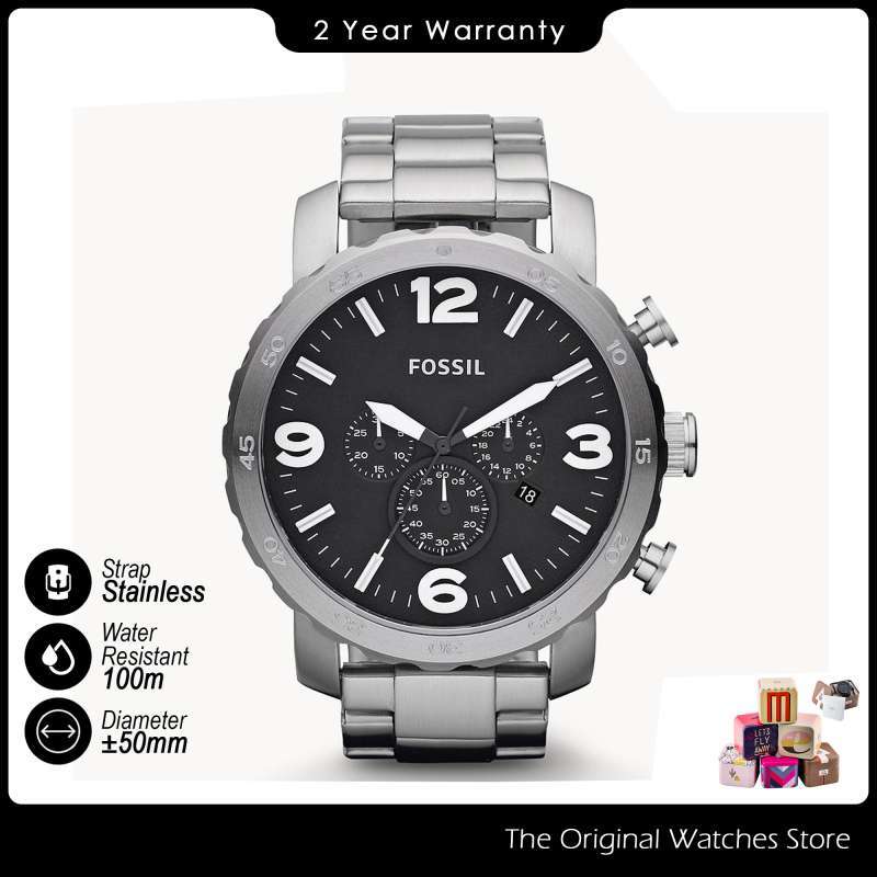 Promo Fossil Jam Tangan Pria Stainless Steel Original JR1353