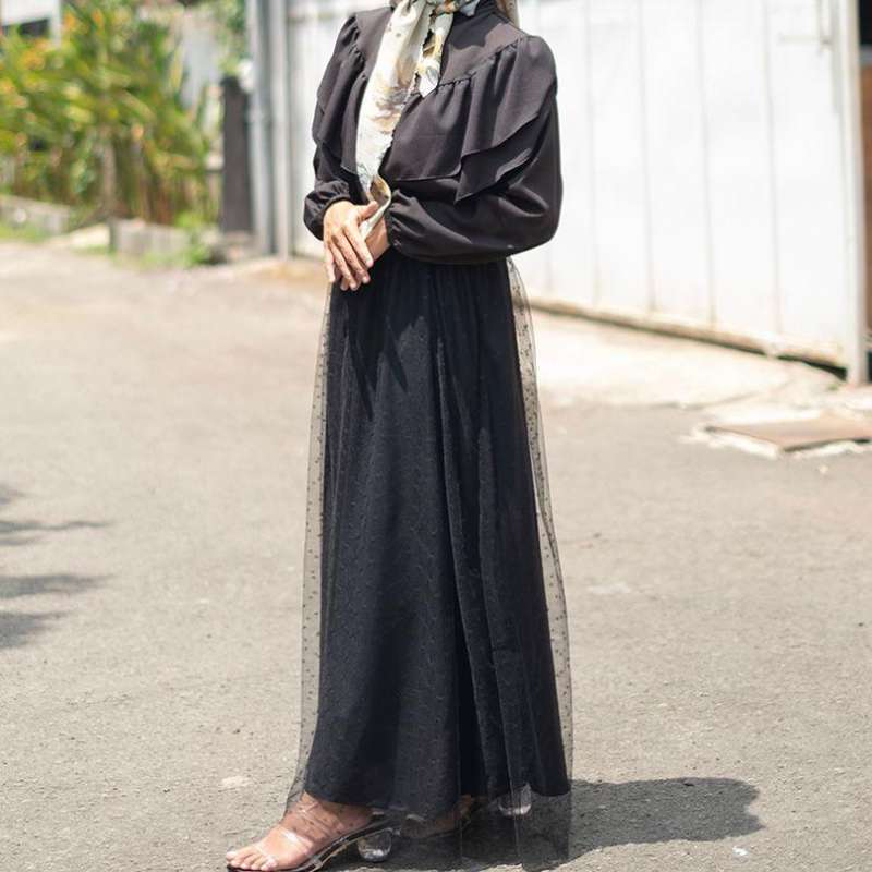 Rok Plisket Style Hijab Rok Tutu Koyu Hijab Rok Tutu Yumna