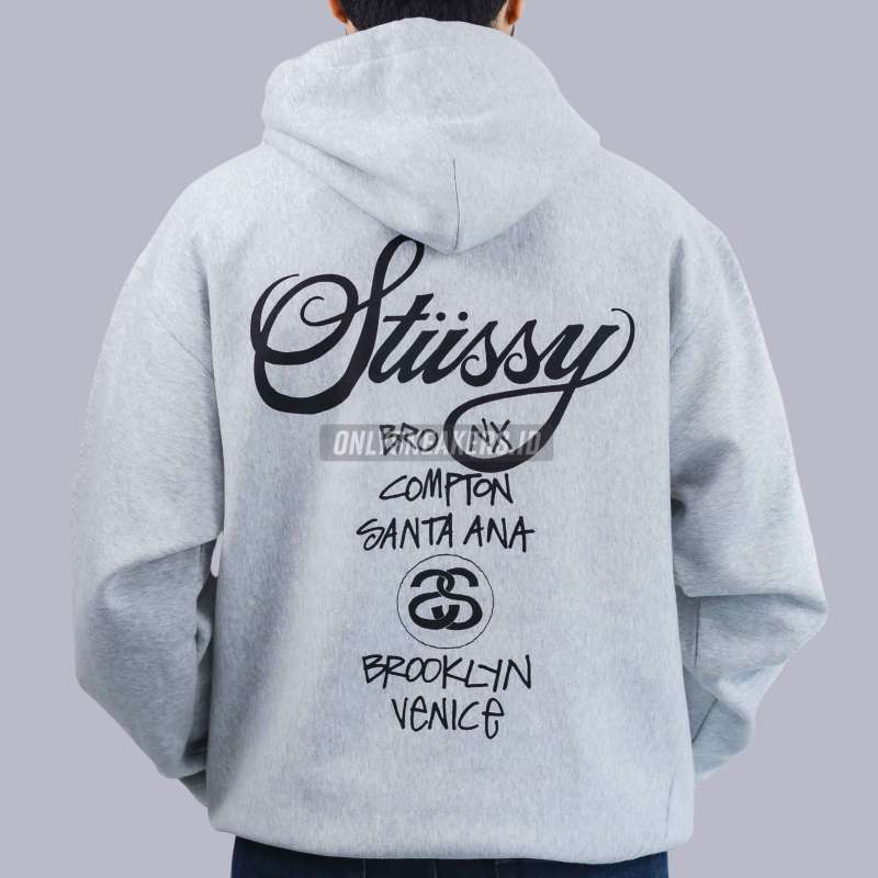 Harga hoodie stussy world tour original outlet