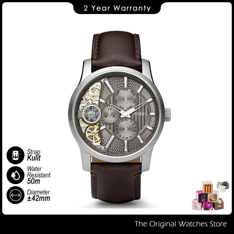 Promo Fossil Jam Tangan Pria ME1098 Twist Taupe Cut Away Dial
