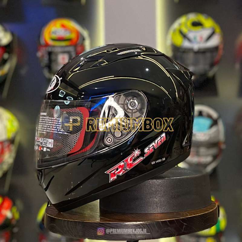 KYT RC Seven Helm Full Face Black Metalik