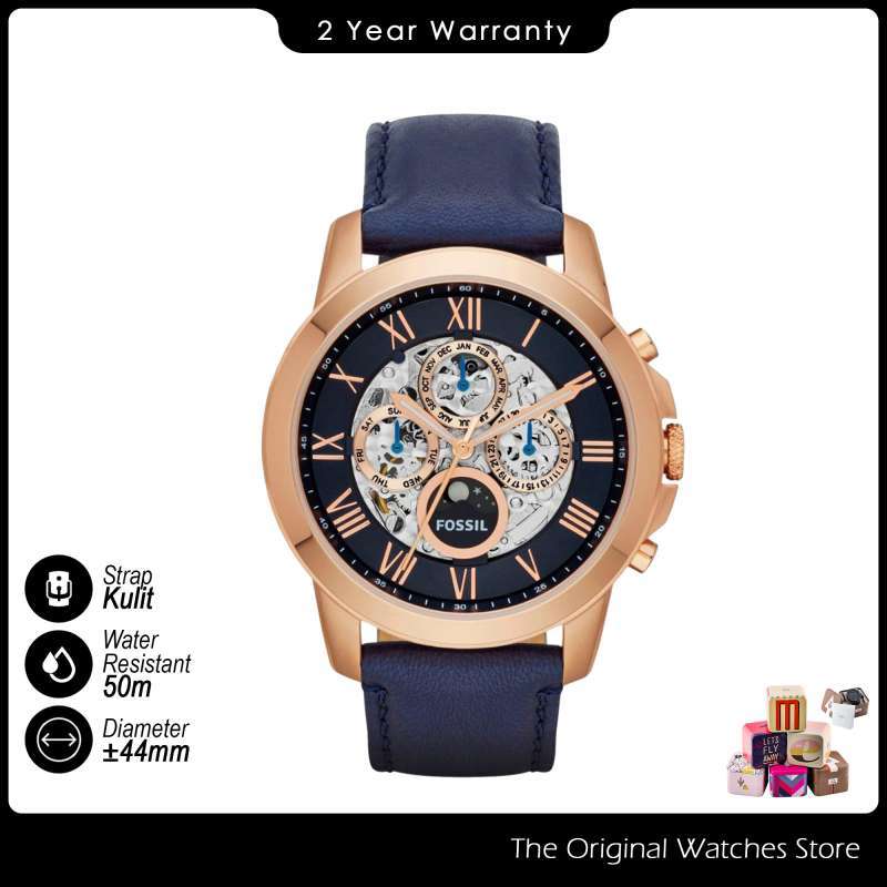 Promo Fossil ME3029 Jam Tangan Pria Navy Blue Diskon 72 di