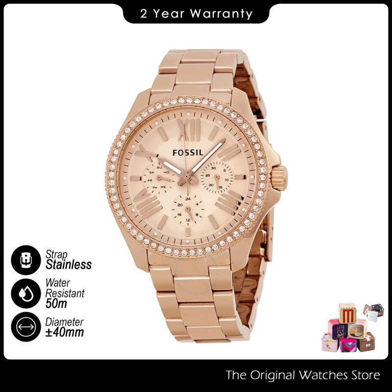 Fossil cecile watch rose gold clearance