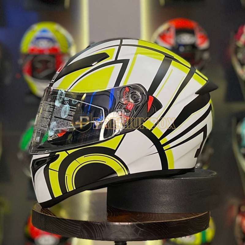 Jual AGV K3 SV Avior Matt White Lime Helm Full Face di Seller