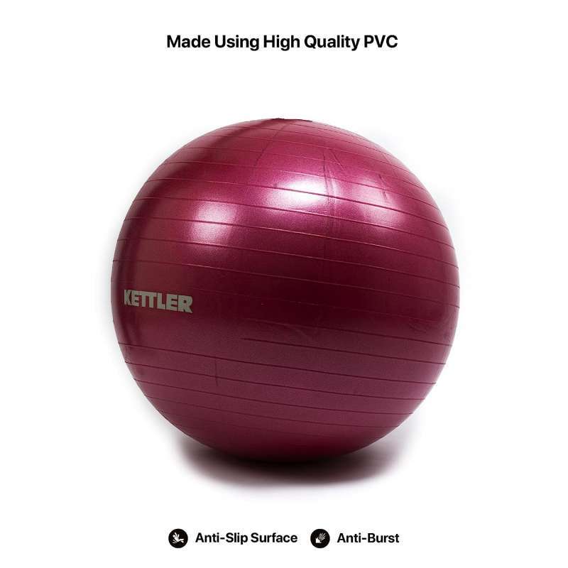 Jual Kettler Gym Ball Peralatan Fitness Burgundy 75 cm 134 120