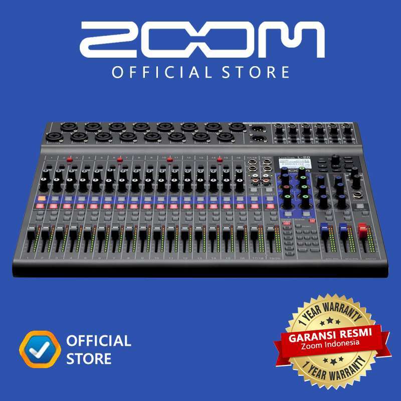 Zoom Official Zoom LiveTrak L-20 Digital Mixer Multitrack Recorder [20  Input]