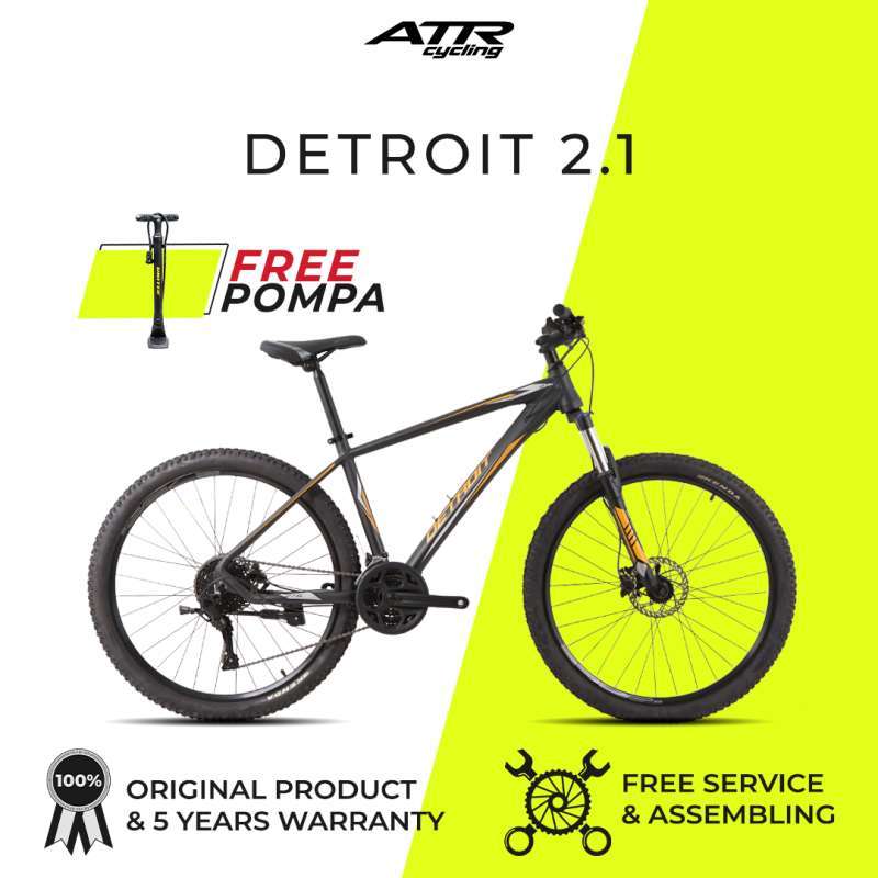 United Bike Sepeda Gunung MTB AL 27 5 27SP DETROIT 2.1 20 GY SLV