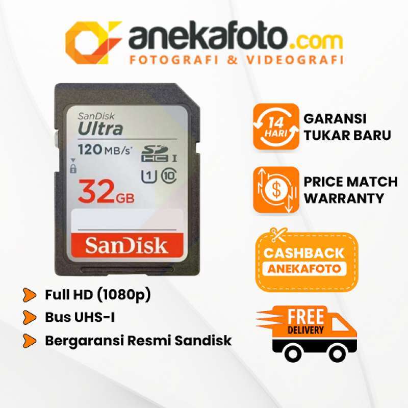 ANEKAFOTO Sandisk SDHC Ultra 32GB 120mb 32 GB 120 MB Memory Card