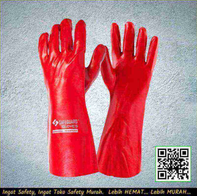 Jual Sarung Tangan Pvc 14 Inch Safety Gloves Rubber Serbaguna