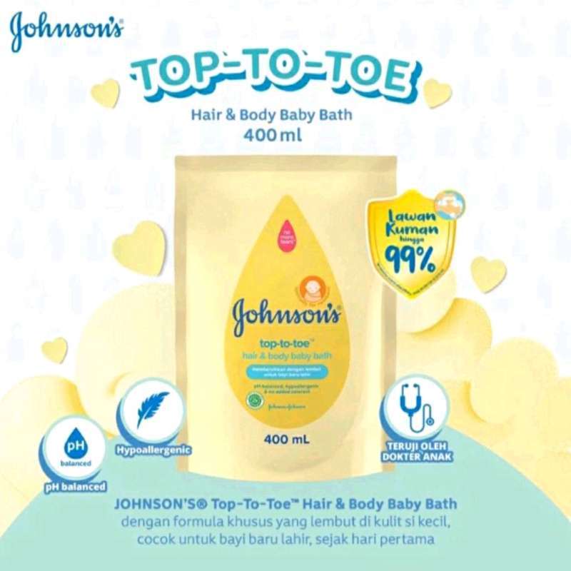 Jual Johnson Top To Toe Baby Wash Refill 400Ml di Seller Aradea