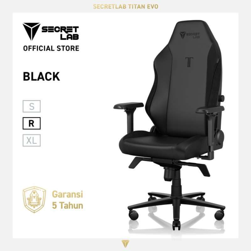 Secretlab TITAN Evo NEO Hybrid Leatherette Kursi Gaming BLACK Ukuran Regular