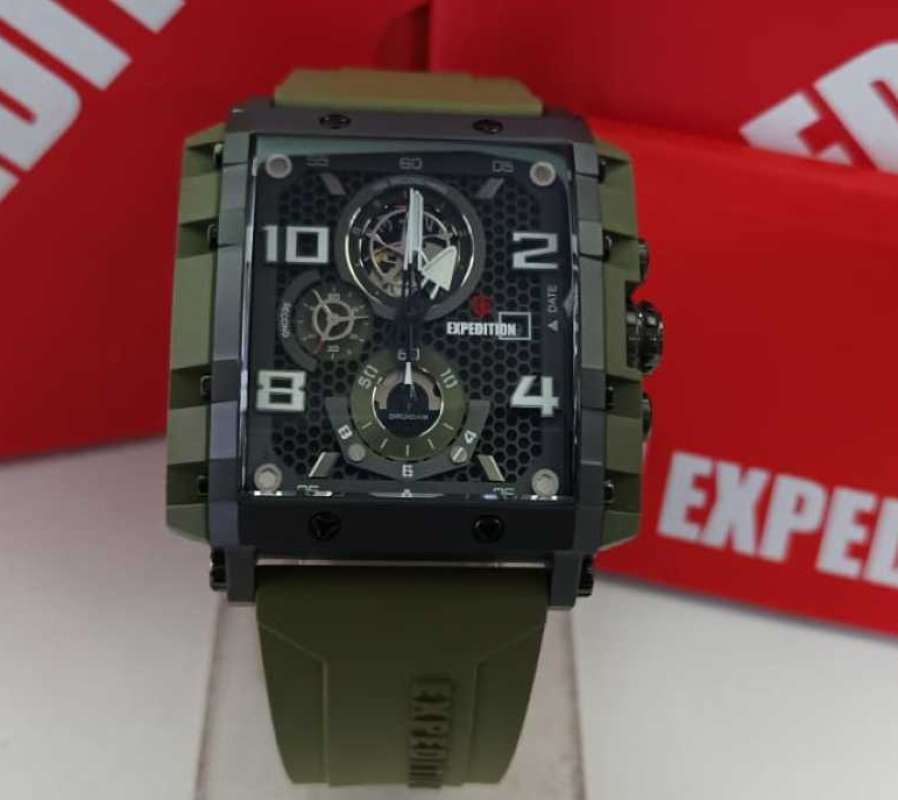 JAM TANGAN PRIA EXPEDITION E6757M HIJAU ARMY ORIGINAL