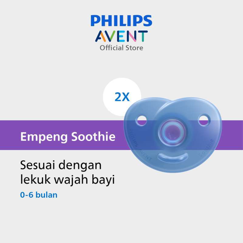 Promo Philips Avent Soother Heart Blue 0 6M SCF099 21 Pacifer