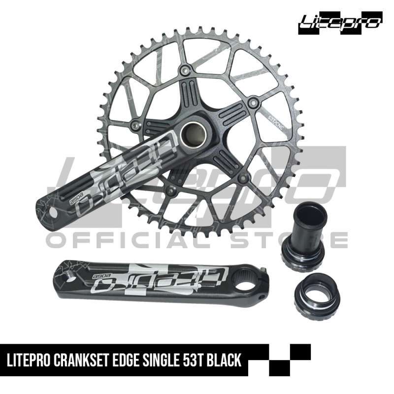 Promo Litepro Crankset Edge 53t Black Diskon 45% Di Seller Litepro