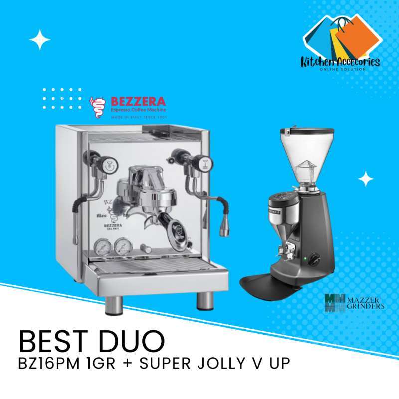 Jual Paket Mesin Kopi Espresso Bezzera BZ16 Mazzer Super Jolly V
