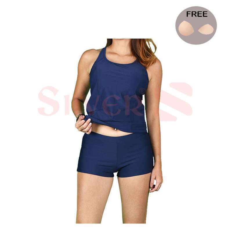 SILVER TANKINI WANITA RACER BACK SHORT PANTS 116048170