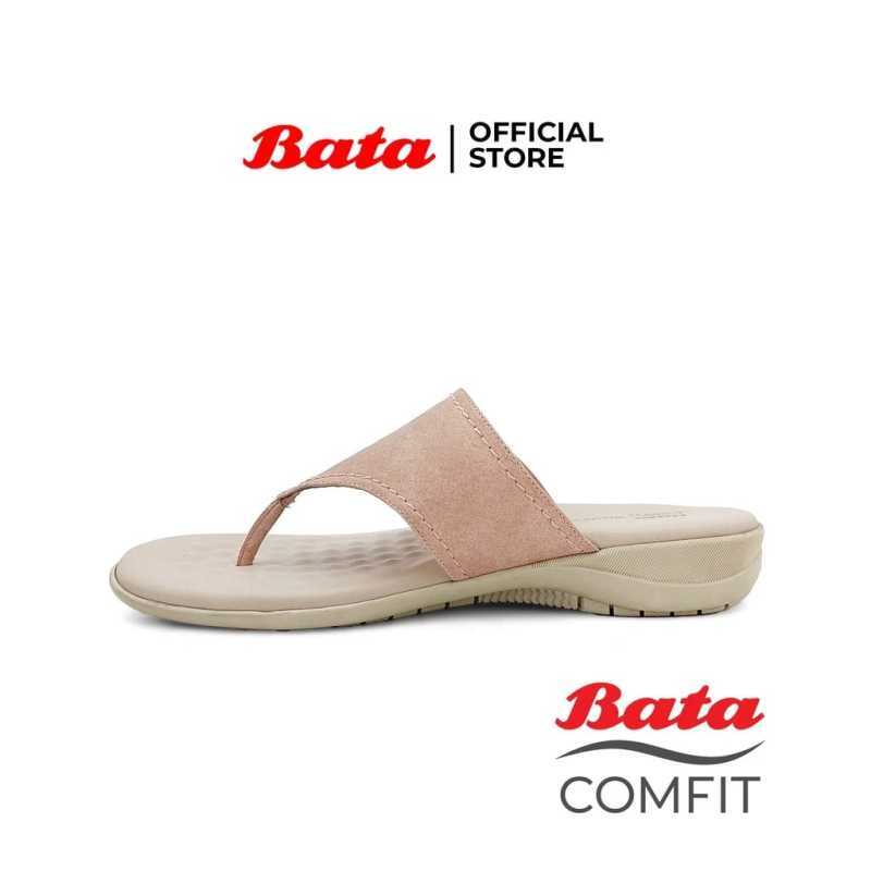 Jual Bata Comfit Sandal Wanita Calva Dusty Pink/black Cream 36