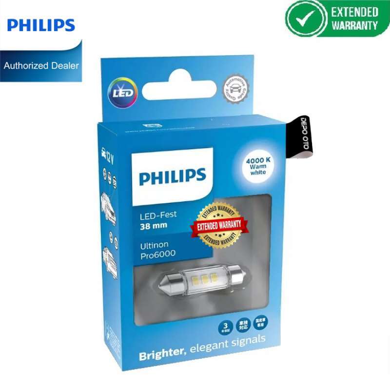 Philips Ultinon Pro6000 Warm White 4000K LED 38mm (Single) Car Bulb