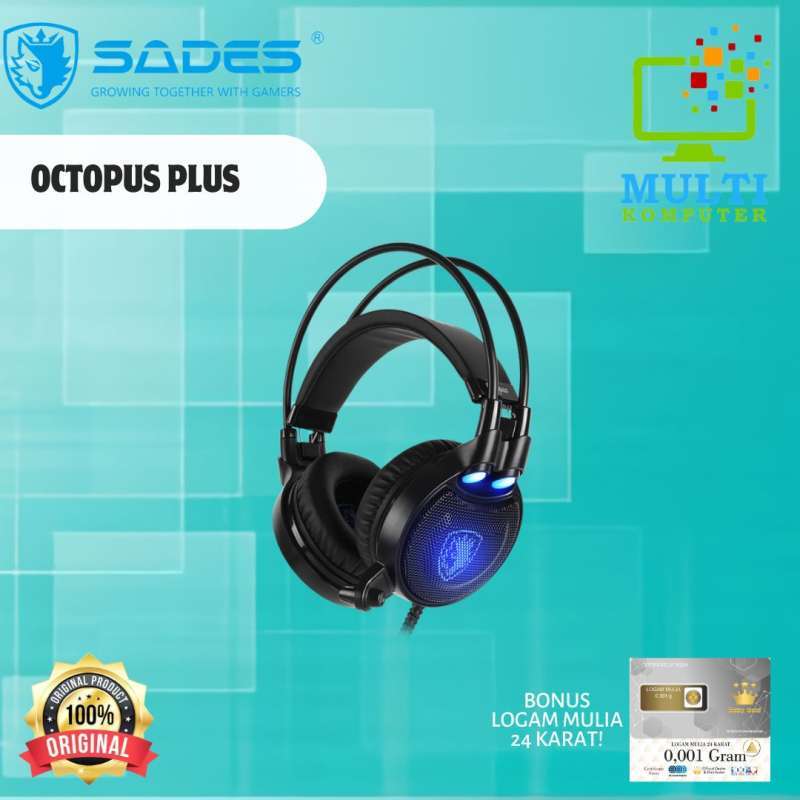 Jual Headset Gaming Sades Octopus Plus 7.1 Surround Sound with
