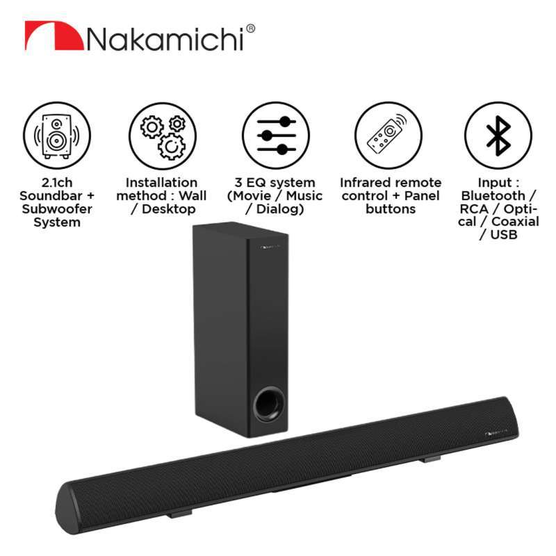 Promo Nakamichi Soundstation 8w 2.1ch Speaker Bluetooth Amplifier
