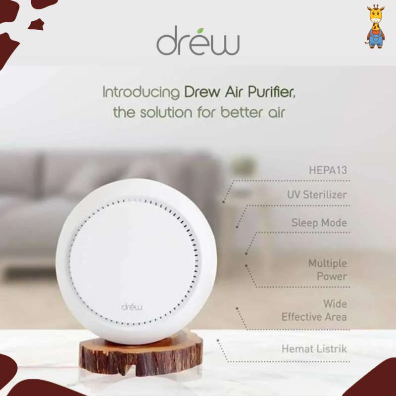 Jual Drew Pure 1 Air Purifier Pembersih Udara Purifier Hepa