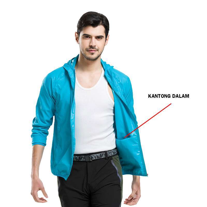 Elfs Active Jaket Training Olahraga Water Resistant Lipat Pria Simple