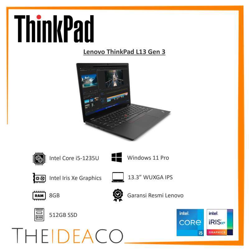 Promo Lenovo Thinkpad L13 Gen 3 I5-1235u RAM 8gb 512gb Ssd