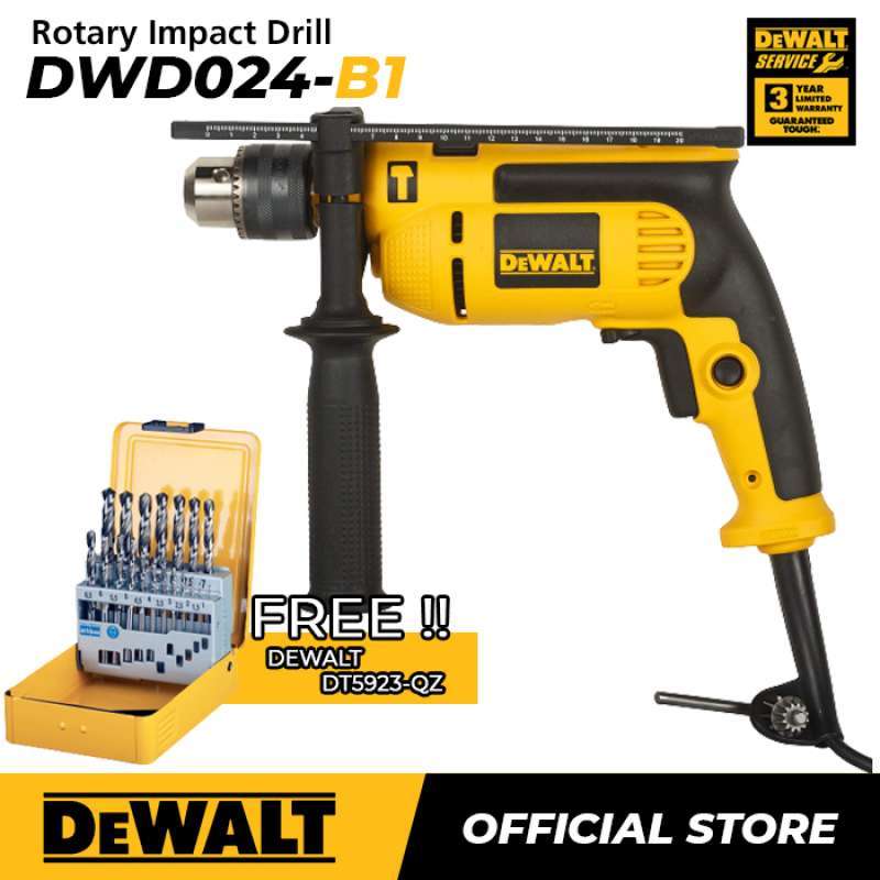 Promo Dewalt Impact Drill Bor Impact Listrik 650W 13mm DWD024