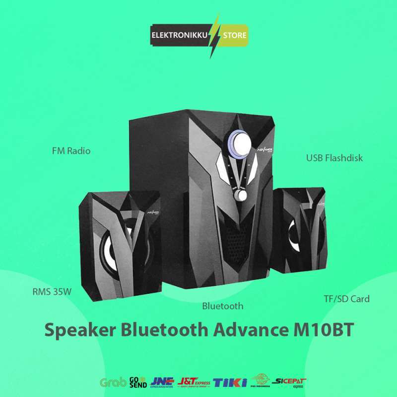 Advance M10BT Speaker Aktif Bluetooth dengan Suara Bass Kuat dan Sistem 2.1, Subwoofer Bass untuk TV dan Laptop. Ideal untuk Penggemar Musik yang Dinamis