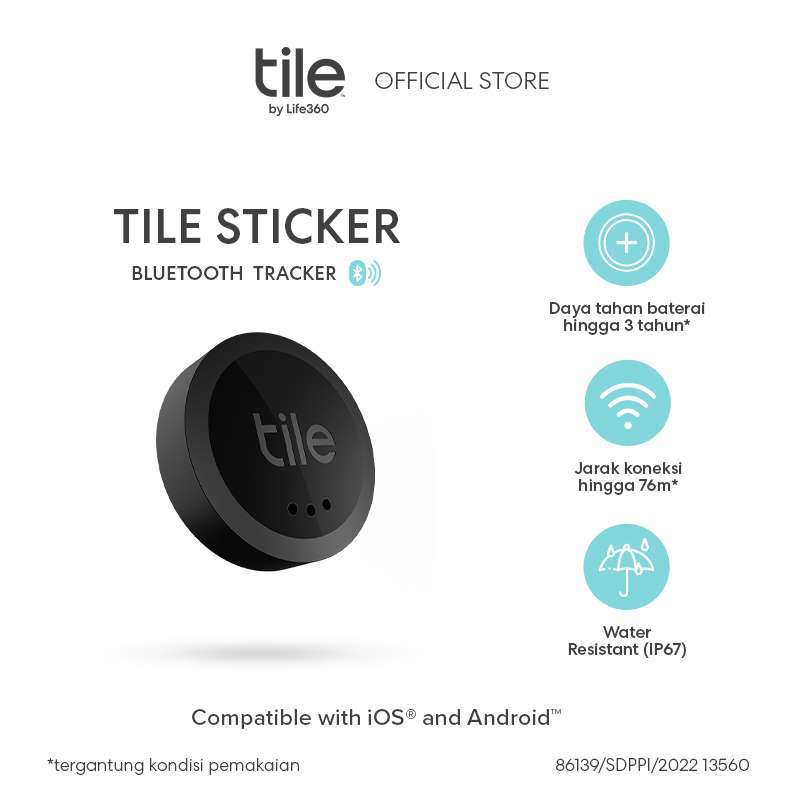 Promo Tile Sticker - Bluetooth Tracker / Pelacak Pintar Diskon 20